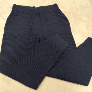 360 Cashmere 100% Cashmere Ribbed Jogger Pants